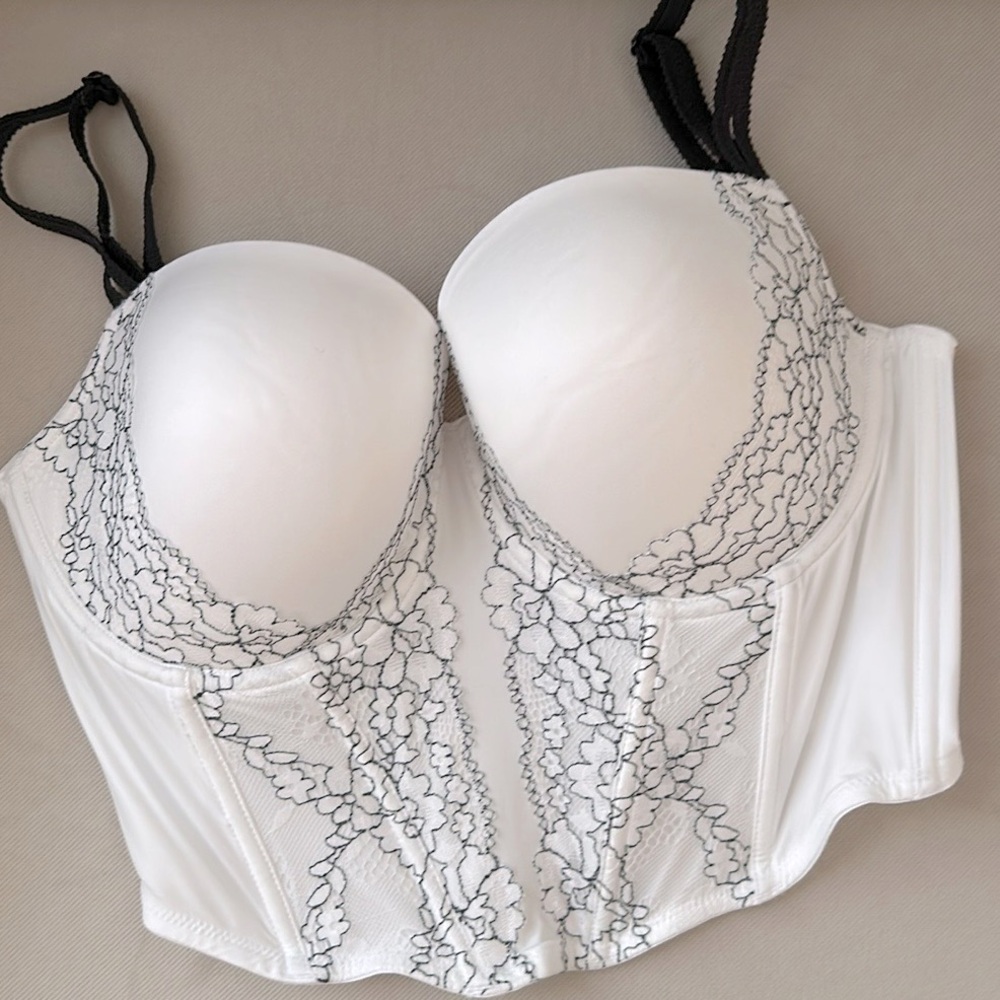 Camio Mio Longline Lace Bustier Bra NWT
